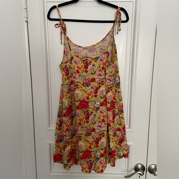 Ban.do Retro Yellow Green Red Pink Floral Groovy Lightweight Dress Bow Straps - Picture 7 of 13